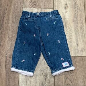 Vintage Nanette Kids 3-6 M Denim Embroidered Jeans